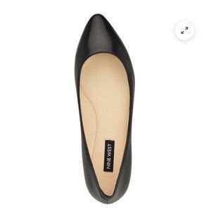 Nine West Black Almond Toe Flats